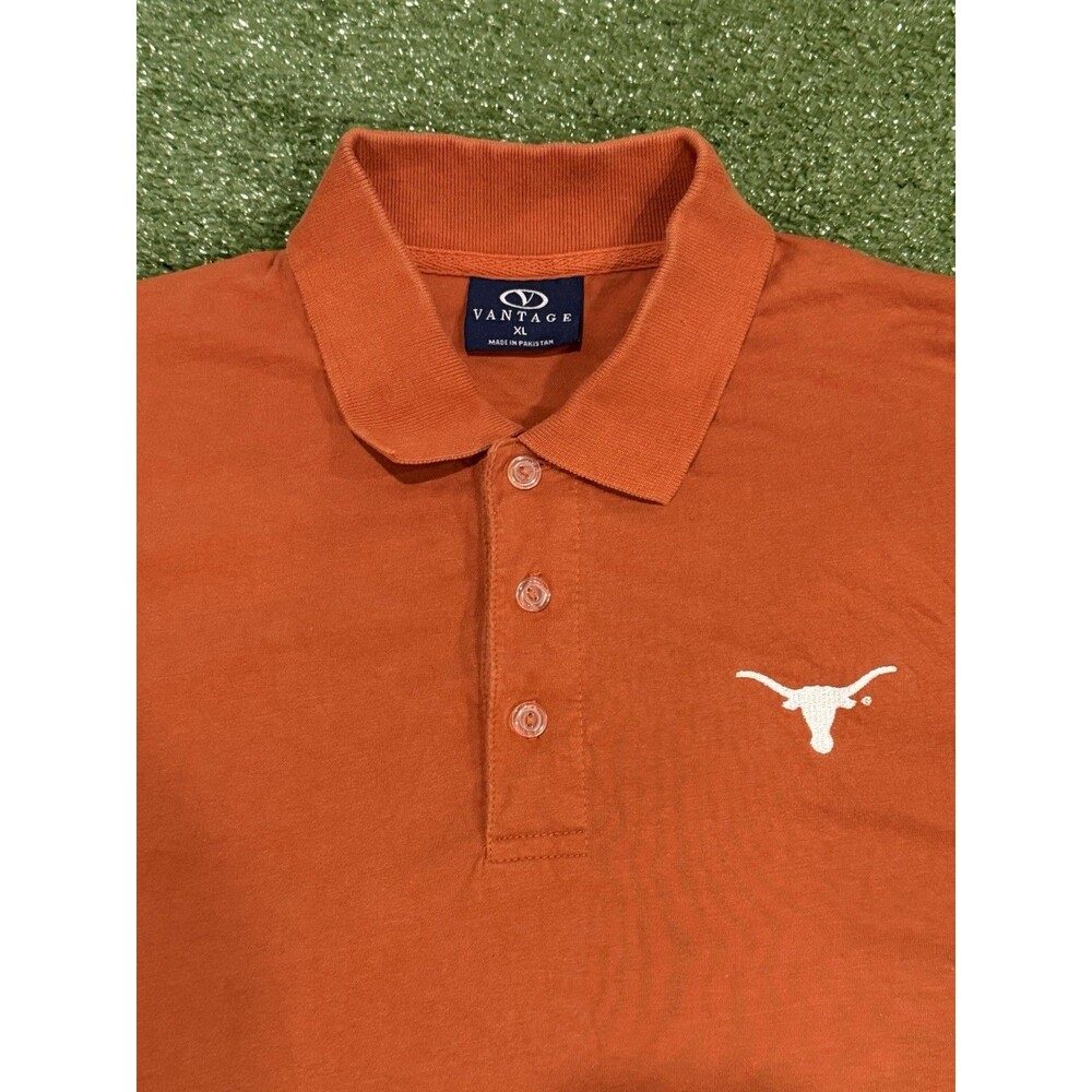 Texas Longhorns Polo Shirt Mens XL Orange Short Sleeve NCAA College Football